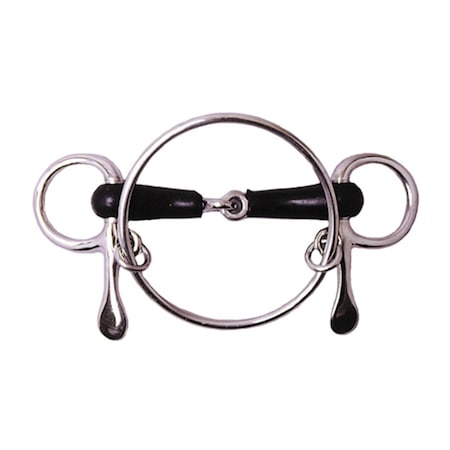 Jacks Imports Dexter Half Cheek Rubber Racing Bit 4-3/4" 25408-4-3/4